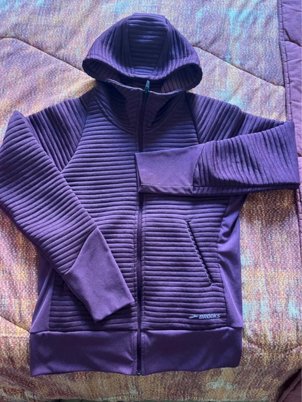 Purple Technical Zip Up Hoodie Jacket Size XS